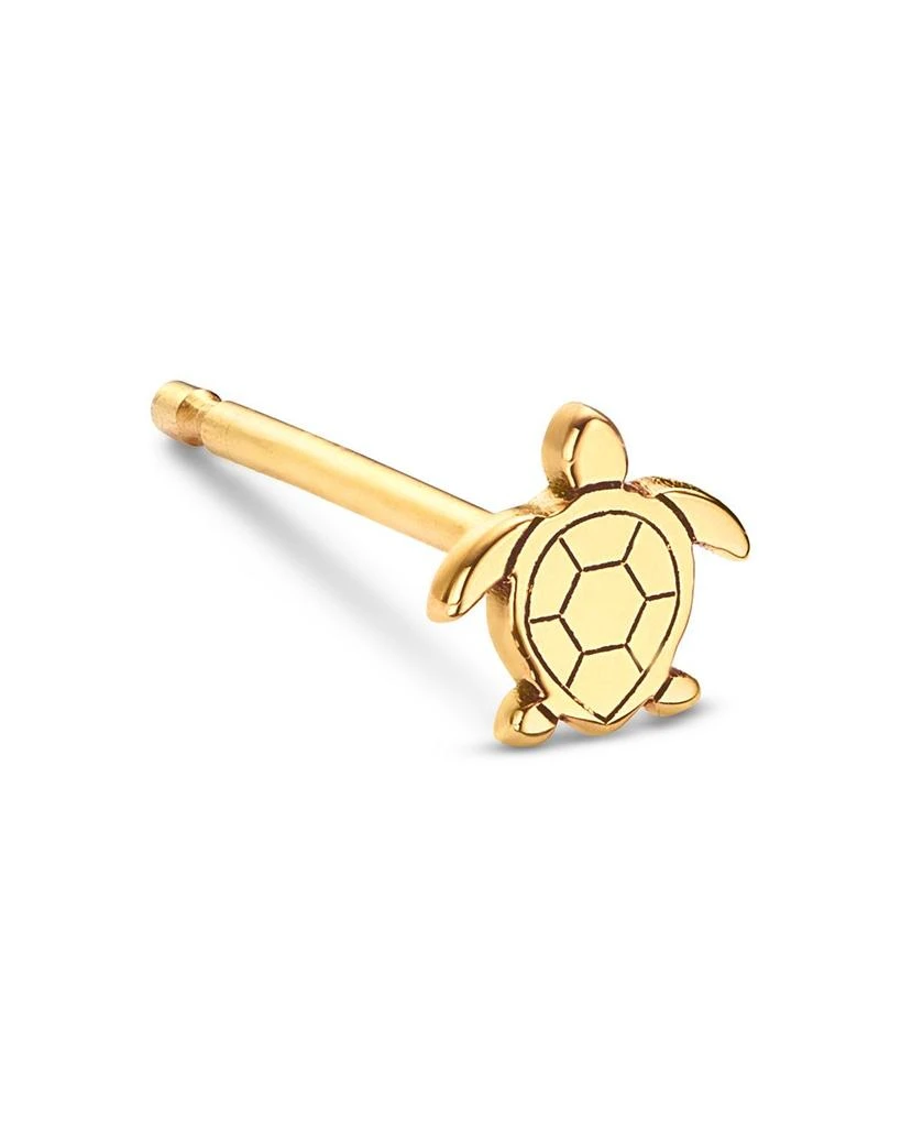 Zoe Chicco 14K Yellow Gold Itty Bitty Turtle Stud Earring 3