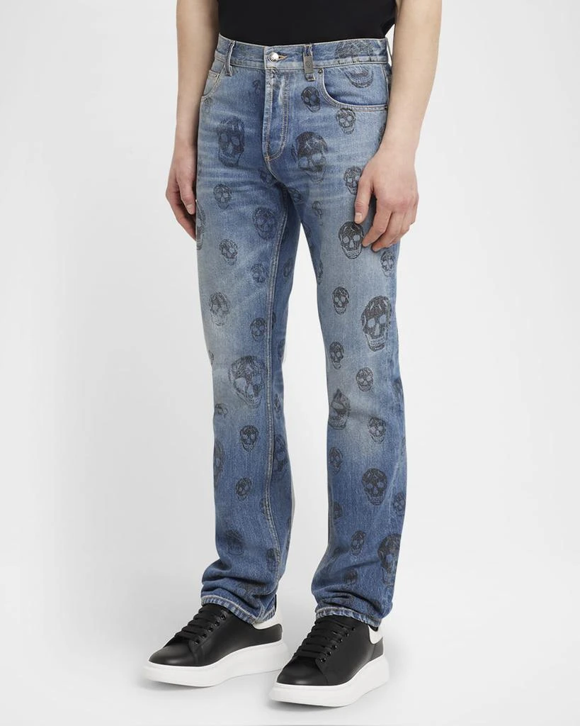 Alexander McQueen Men's Skull-Print Jeans 4