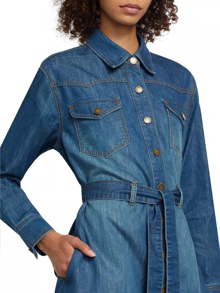 Ramy Brook Starling Belted Denim Minidress 6