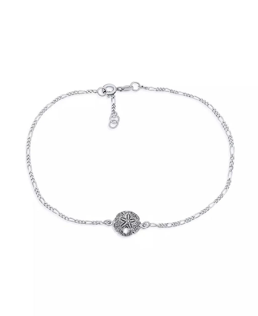 Bling Jewelry Nautical Beach Sand Dollar Charm Anklet Ankle Bracelet .925 Sterling Silver Adjustable 9 - 10 Inch