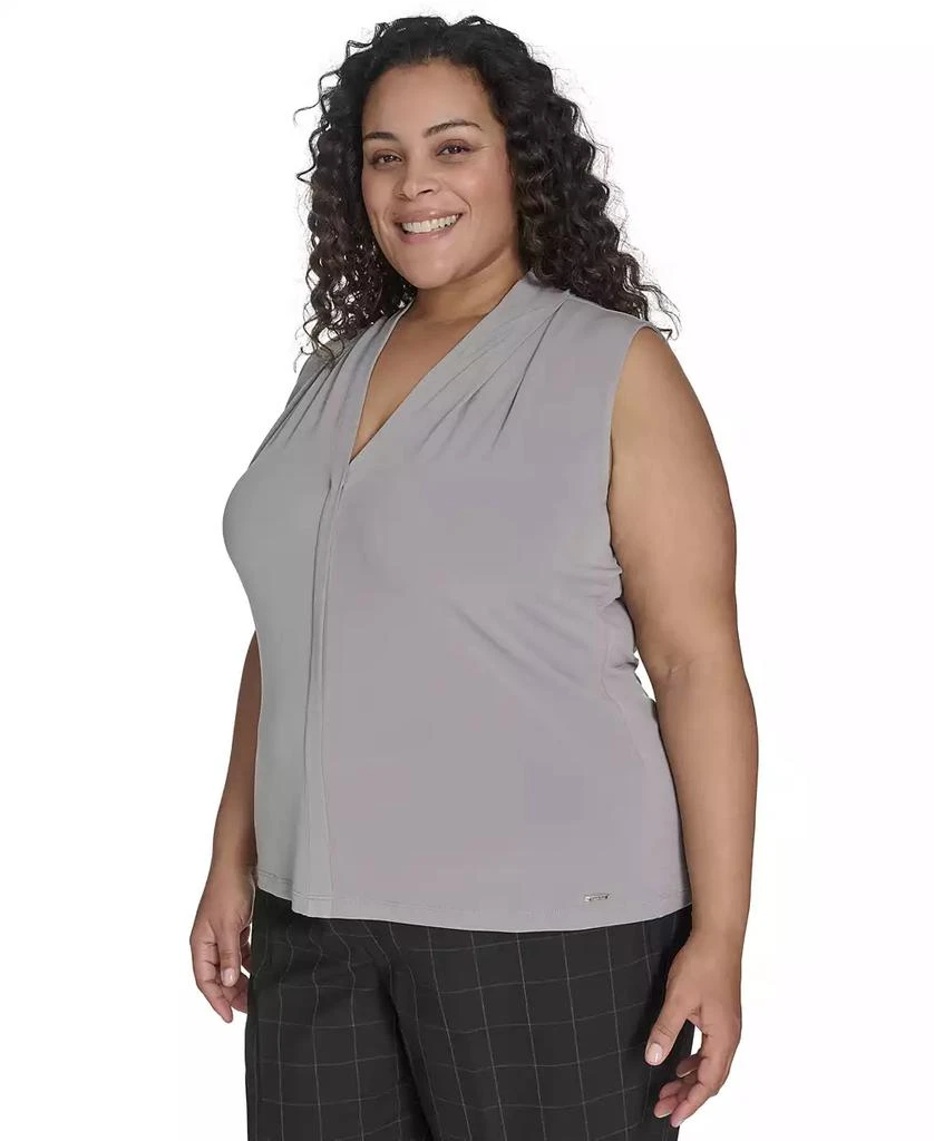 Calvin Klein Plus Size V-Neck Sleeveless Top 3