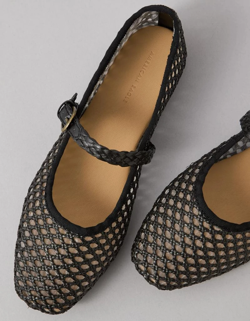 AE AE Raffia Mesh Mary Jane Flats 3