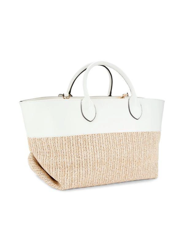 Collection XIIX East West Straw Texture Colorblock Tote 4