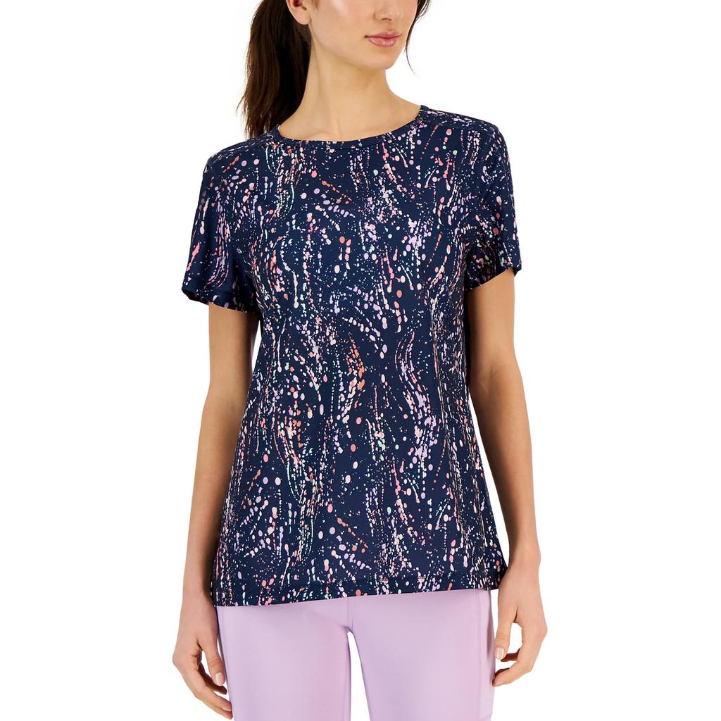 Ideology Womens Short Sleeve Printed T-Shirt