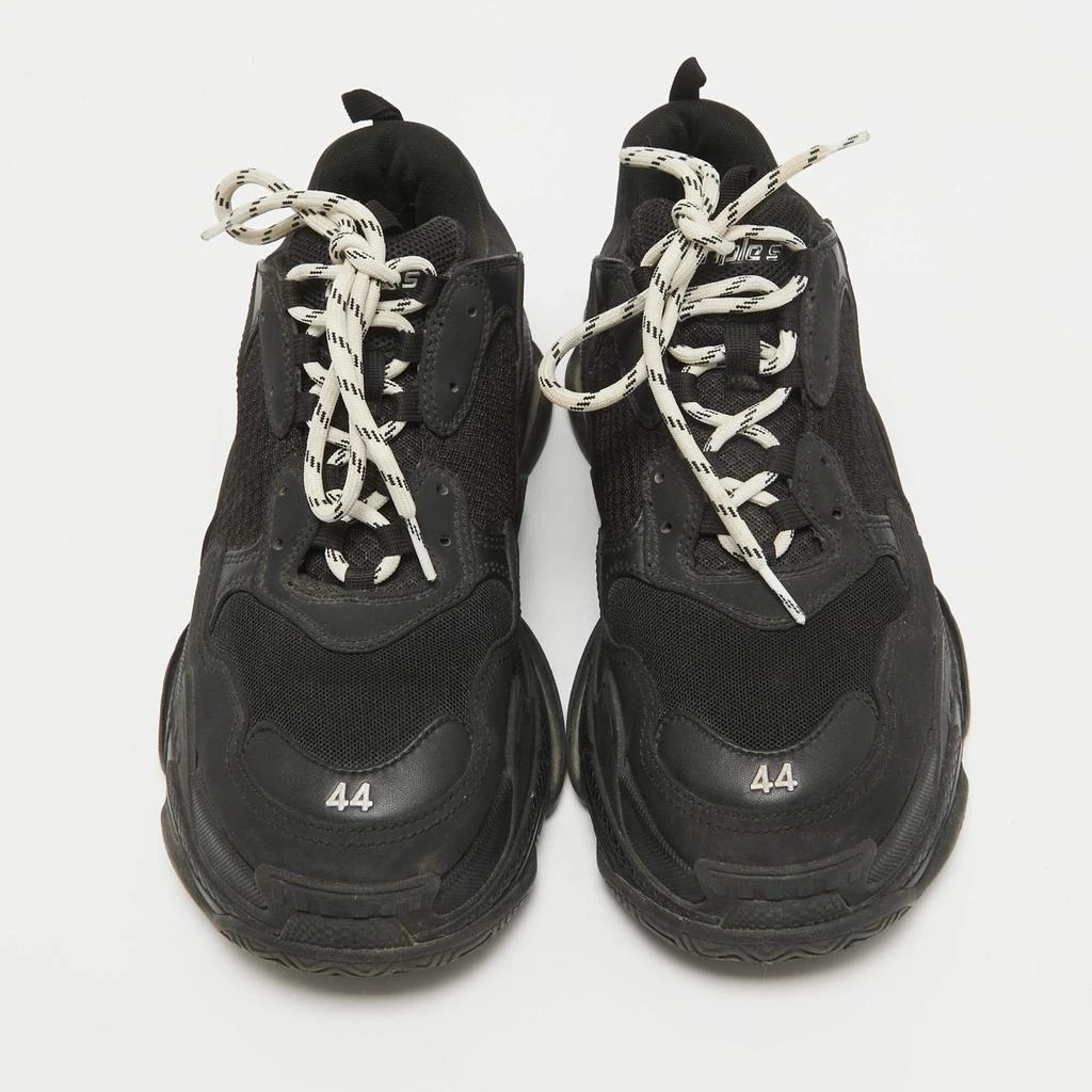 Balenciaga Balenciaga Black Leather and Mesh Triple S Sneakers Size 44 3