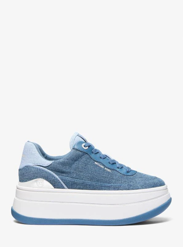 Michael Kors Hayes Two-Tone Denim Platform Sneaker 2