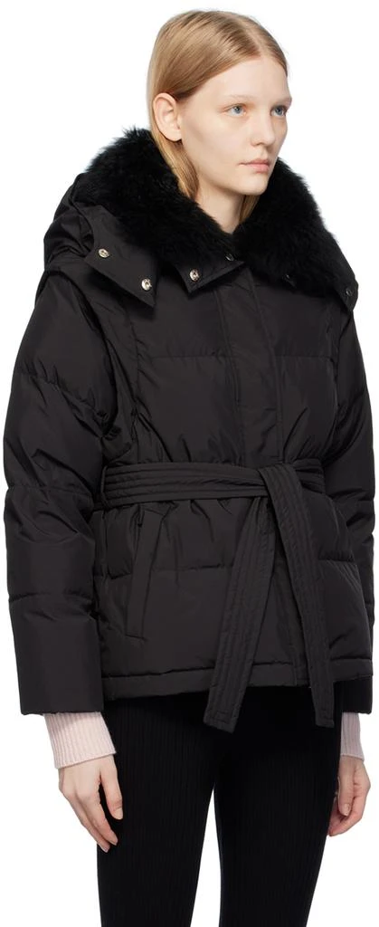 Yves Salomon Black Belted Down Jacket 2