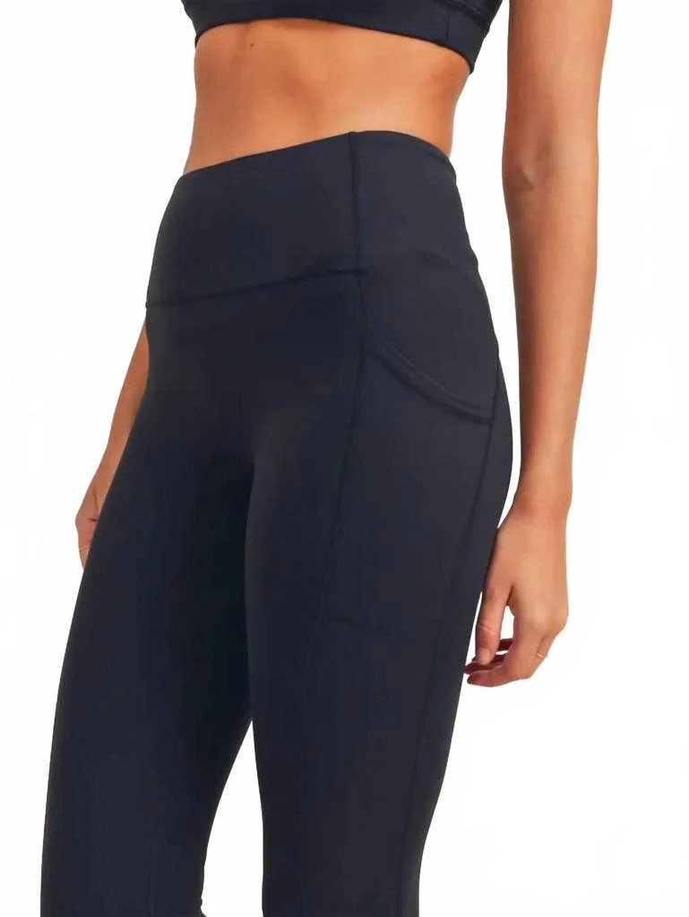 mono b No Front Seam Lycra-Blend Swoop Leggings In Black 4