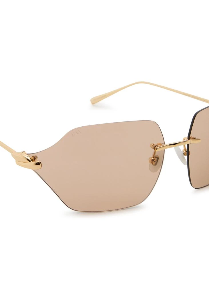 FOR ART'S SAKE Serpent II 18kt gold-plated wrap-around sunglasses 3