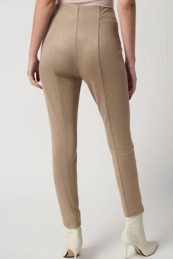 Shop Scuba Suede Leggings With Knee Cuts In Latte on Sale at