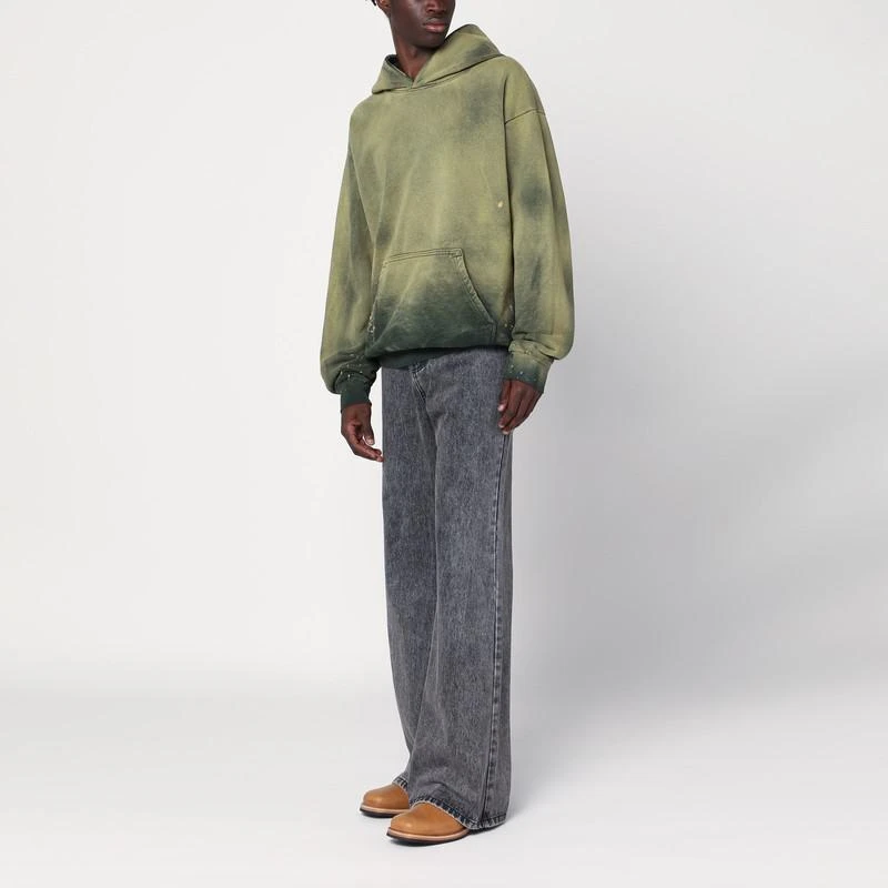 Basketcase Gallery Green/yellow gradient hoodie 2