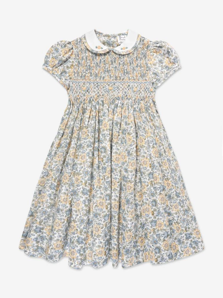 Sarah Louise Sarah Louise Girls Cotton Floral Dress in Yellow 1
