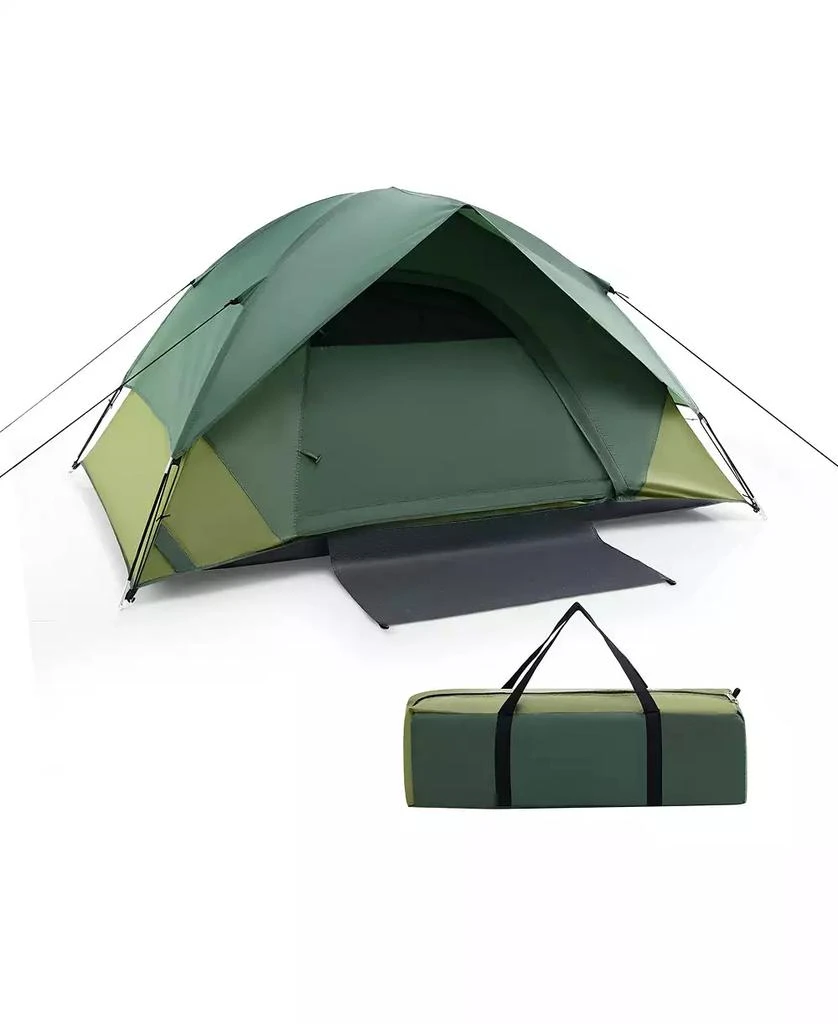 KUYOTQ 2-person Camping Tent w/ Removable Rain Fly and Double-layer Door