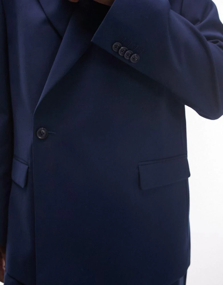 Topman Topman modern fit suit jacket in navy 3