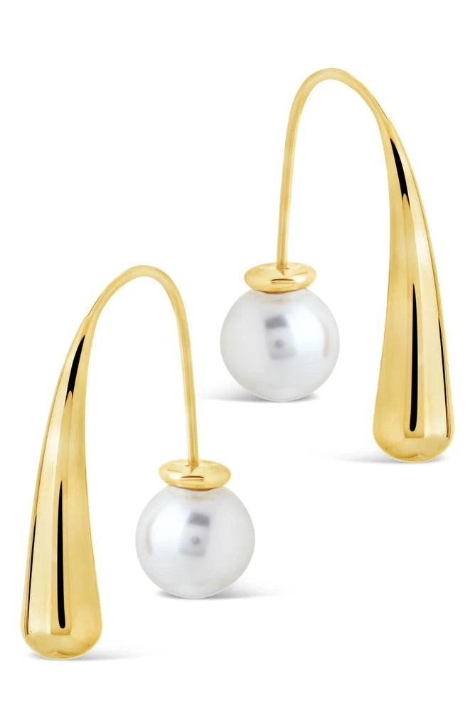 Sterling Forever Heidi Faux Pearl Threader Earrings 3