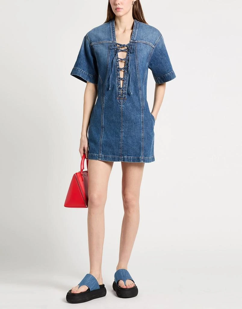 stella mccartney denim dress Stella Mccartney Lace Trim Denim Maxi Dress In Vintage Blue Denim - 80% Off