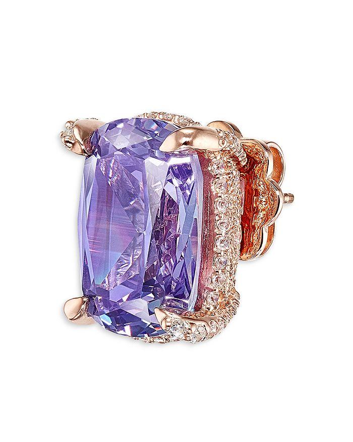 Anabela Chan 18K Rose Gold-Plated Sterling Silver Supernova Simulated Amethyst & Simulated Diamond Stud Earrings