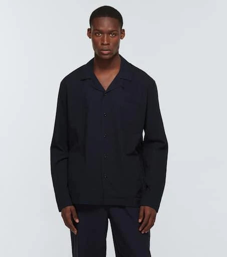 Sunspel Cotton long-sleeved pajama shirt 3