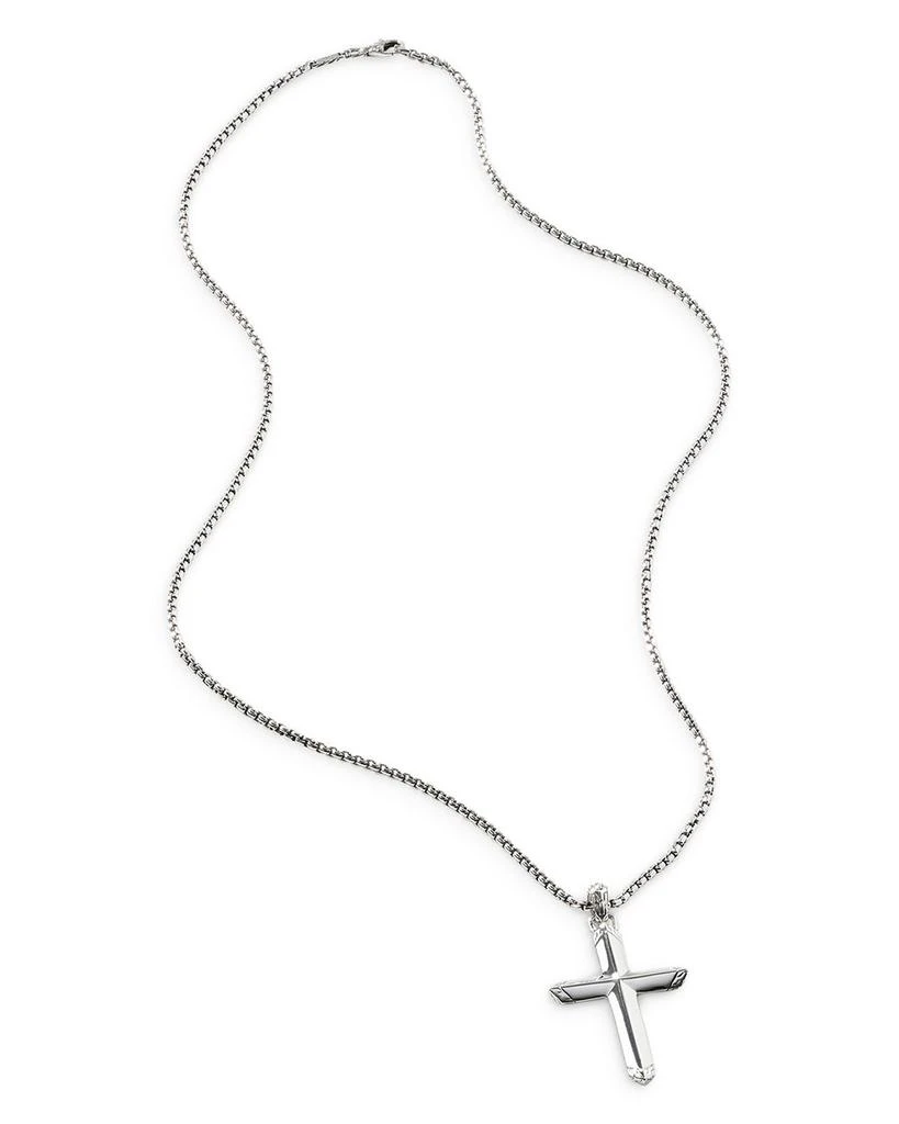 John Hardy Men's Sterling Silver Classic Chain Cross Pendant Necklace, 22" 9