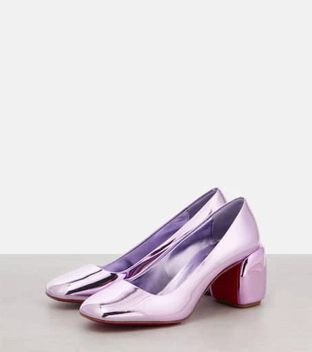 Christian Louboutin Minny 70 metallic leather pumps 5
