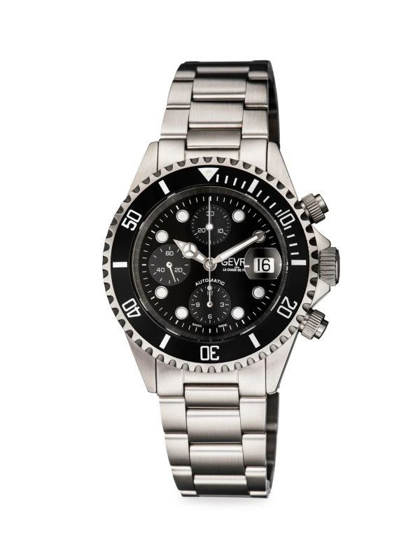 Gevril Wall Street Stainless Steel Swiss Automatic Chronograph Watch 1
