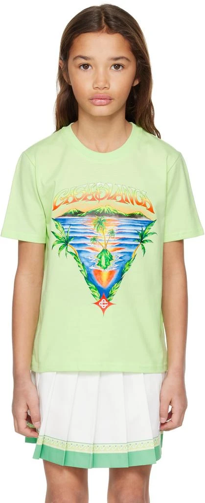 Casablanca Kids Green Children
s Innocence Triangle Short Sleeve T‑shirt