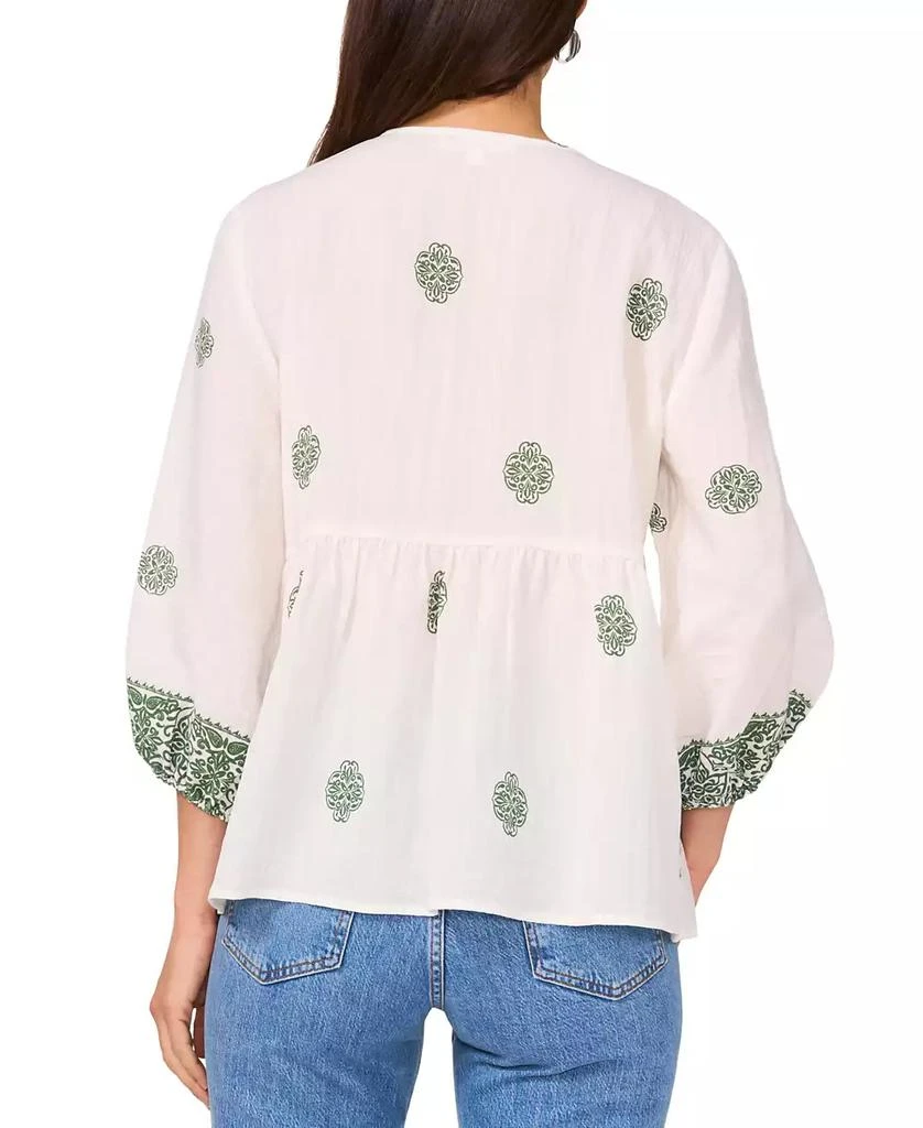 Vince Camuto Women's Tie-Neck 3/4-Sleeve Top 2