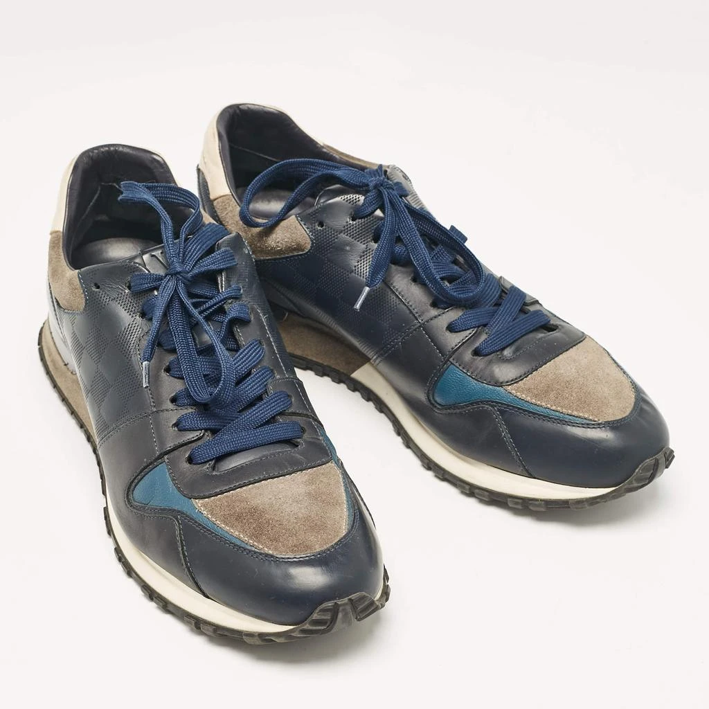 Louis Vuitton Louis Vuitton Tricolor Leather and Suede Low Top Sneakers Size 44 4