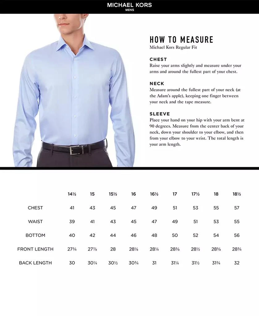 Michael Kors Men's Slim Fit Comfort Stretch Solid Dress Shirt 5