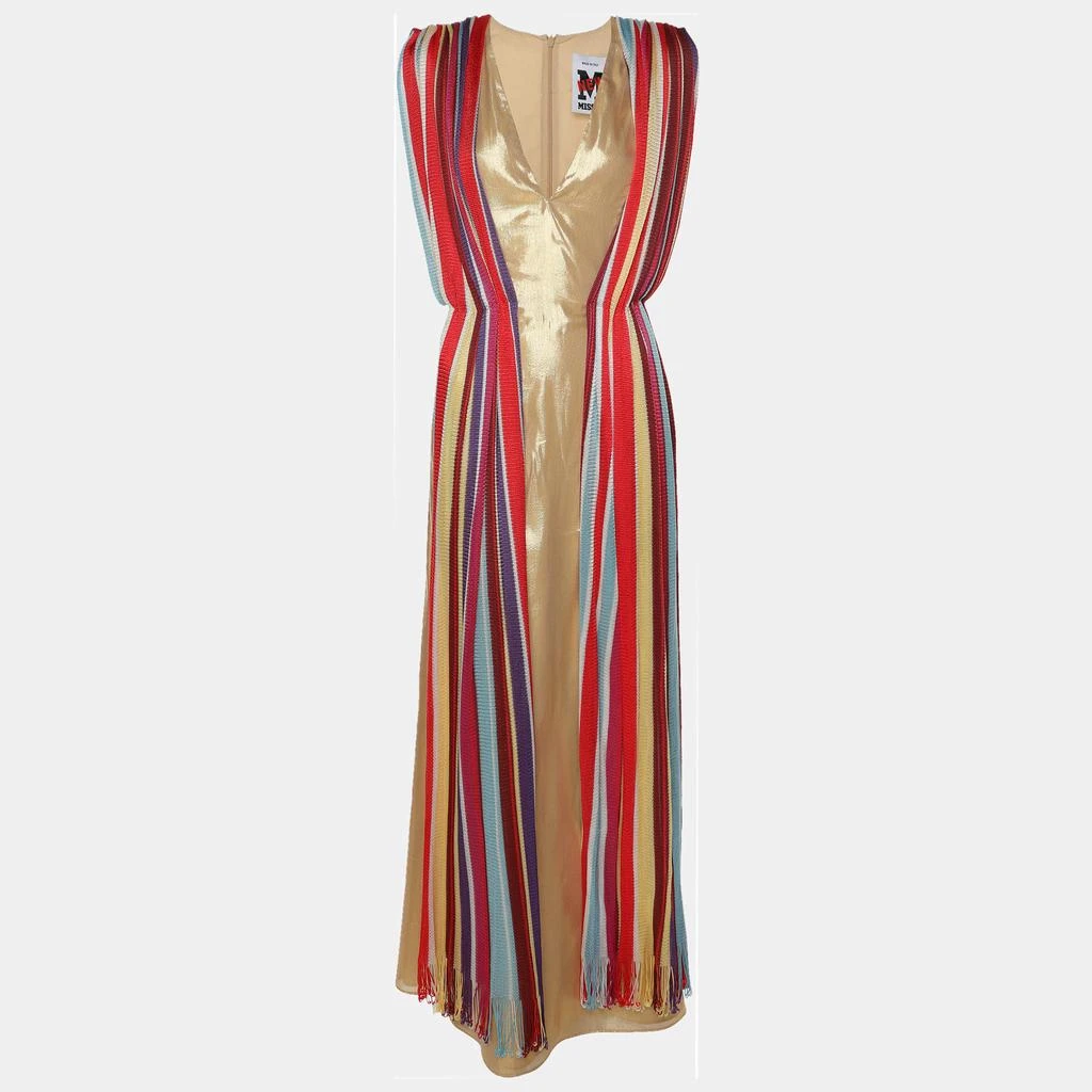 Missoni M Missoni Gold Silk Maxi Dress M 1