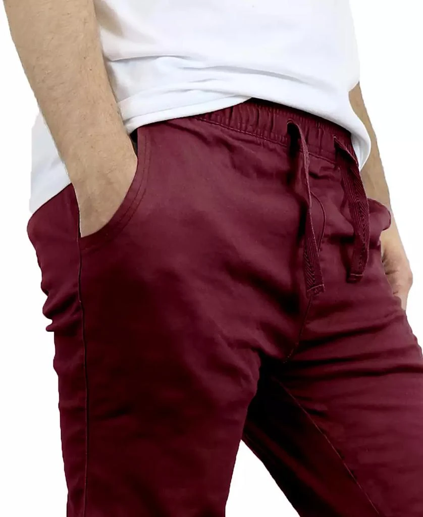 Galaxy By Harvic Men's Slim Fit Basic Stretch Twill Joggers, Pack of 3 5