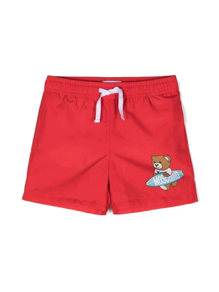 Moschino Moschino Kids Teddy Bear Drawstring Swim Shorts