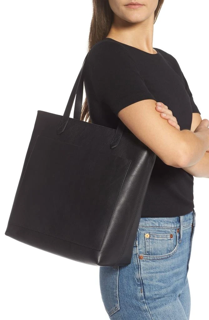 Madewell The Zip-Top Medium Transport Leather Tote 3