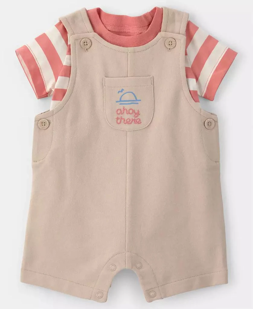 Carter's Carter's Baby Boys' Boat Striped T-Shirt and Shortall, 2-Piece Set