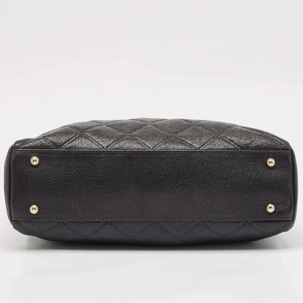 CH Carolina Herrera CH Carolina Herrera Black Quilted Embossed Leather Chain Tote 6