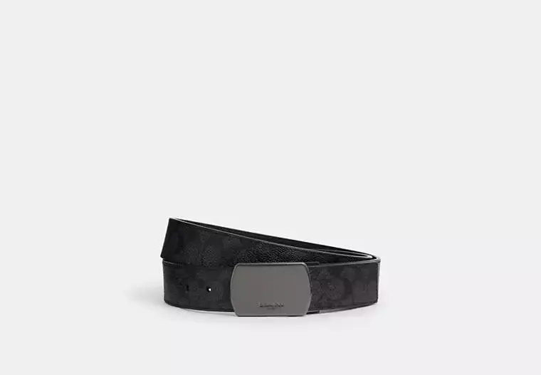 Coach Plaque Buckle Cut-To-Size Reversible Belt, 38 Mm