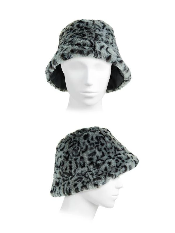 Eugenia Kim Charlie Leopard Print Faux Fur Bucket Hat 3