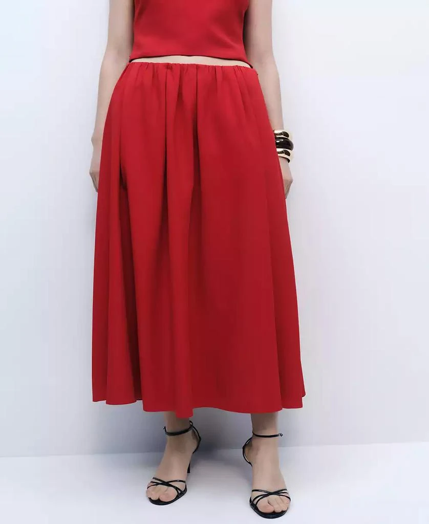 Mango Women's Gathered Waist Long Skirts 1