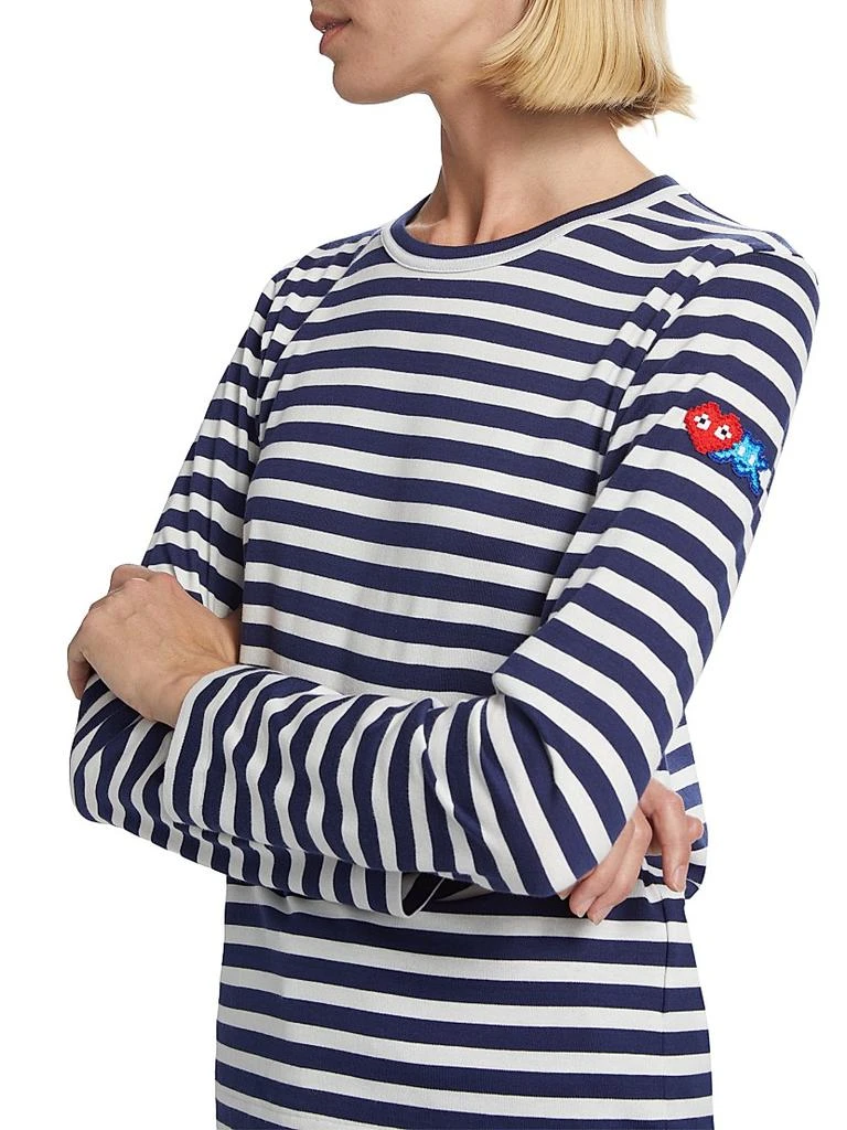 Comme des Garcons Long-Sleeve Striped Cotton T-Shirt 5