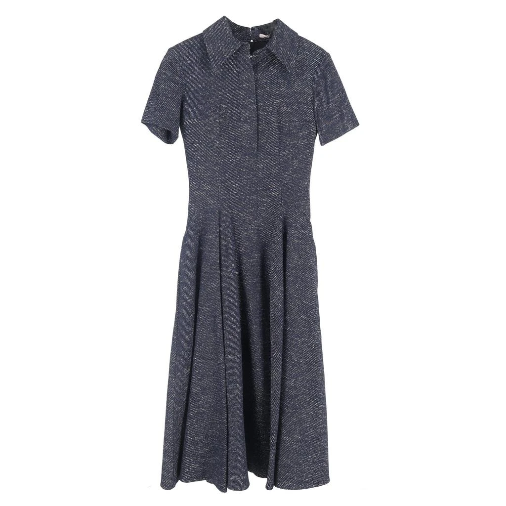 Emilia Wickstead Jody Belted Denim Midi Shirt Dress in Blue Cotton