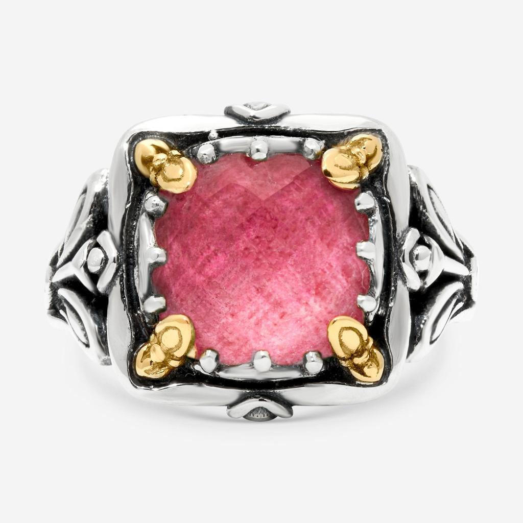 Konstantino Konstantino Gen K Sterling Silver and 18K Yellow Gold Tulite Doublet Ring sz 6 DKJ936-548 S6