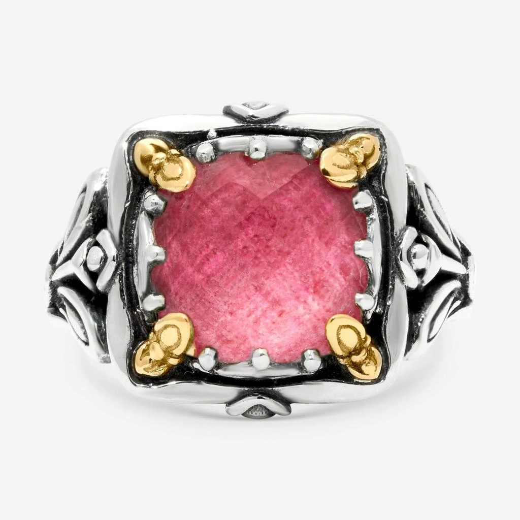 Konstantino Konstantino Gen K Sterling Silver and 18K Yellow Gold Tulite Doublet Ring sz 6 DKJ936-548 S6 2