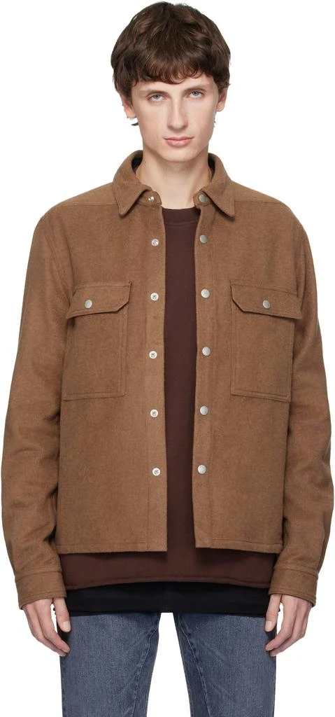 Rick Owens Orange Concordians Cropped Overshirt 1