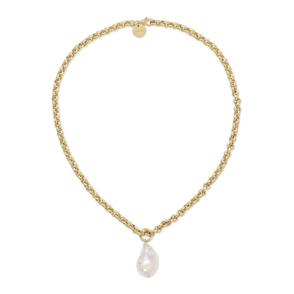 eklexic Eklexic - Women
s Micro Royal Chain With Xl Baroque Pearl Pendant Necklace 2