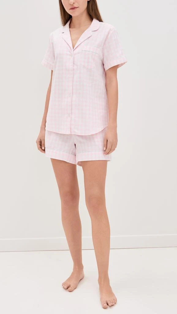 Petite Plume Gingham Shorts Pj Set 6