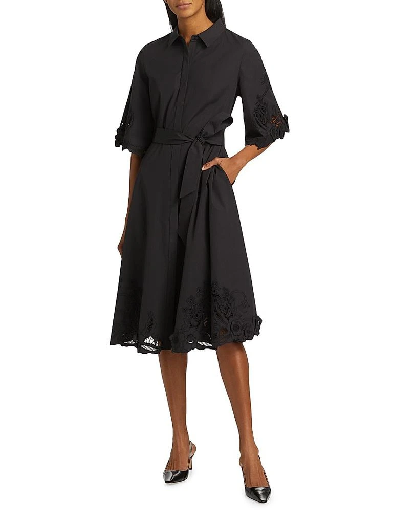 Kobi Halperin Monty Cotton Poplin Tie-Waist Midi-Shirtdress 3