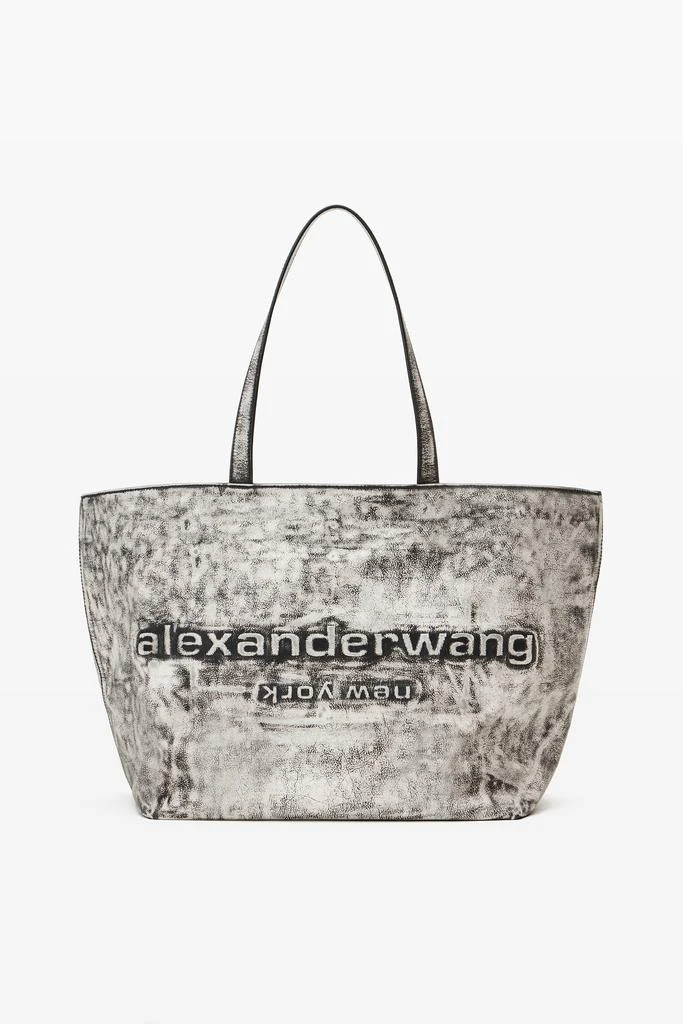 Alexander Wang Black and White Leather Punch Tote