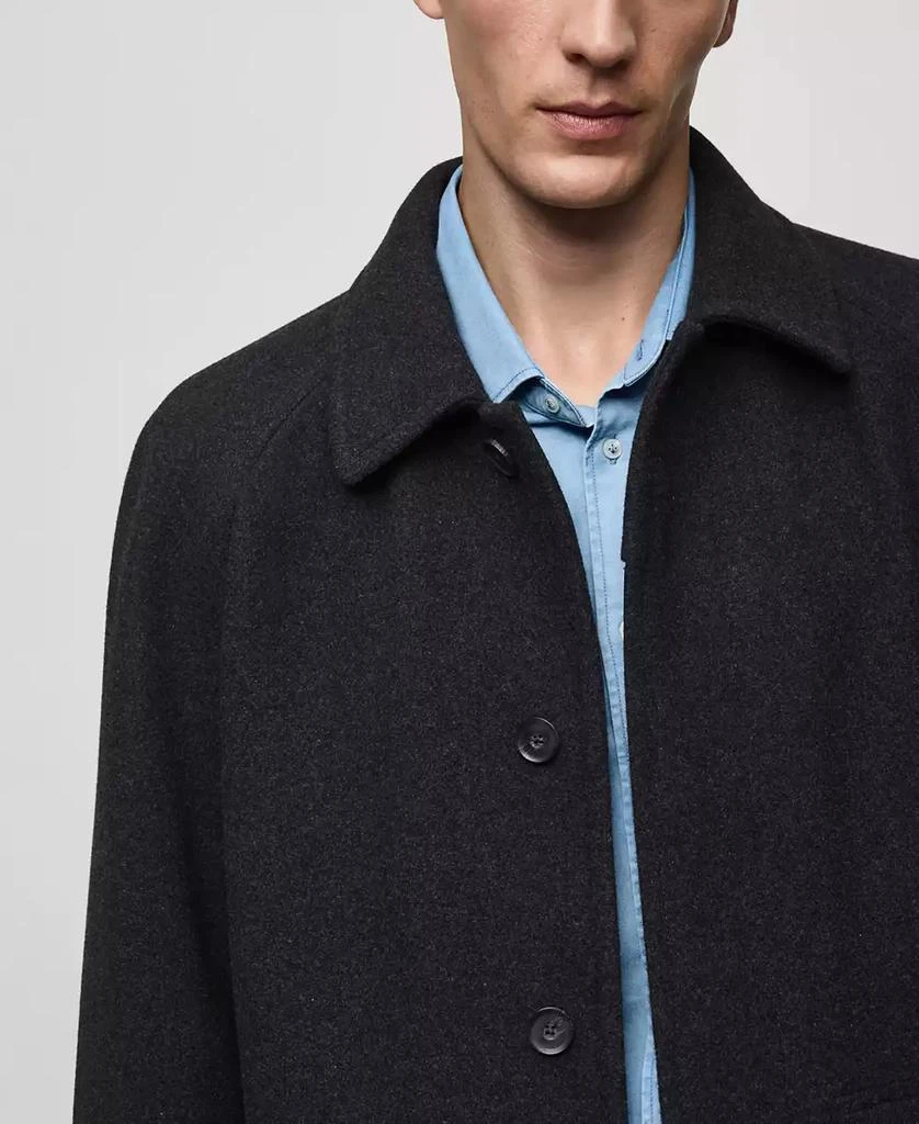 Mango Men's Pocketed Wool Coat 5