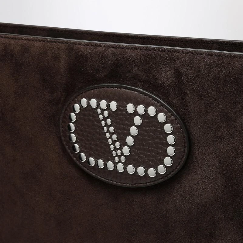 Valentino Nellcôte dark brown suede bag 6