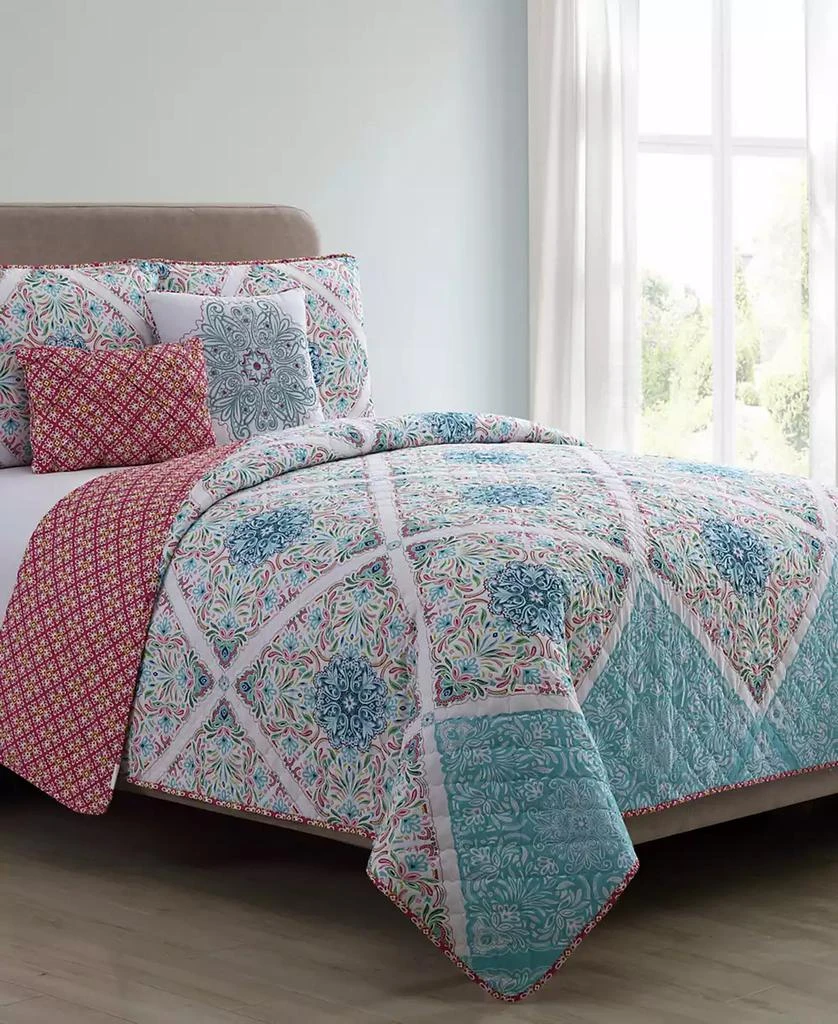VCNY Home Windsor Reversible 5-Pc. Quilt Set 3